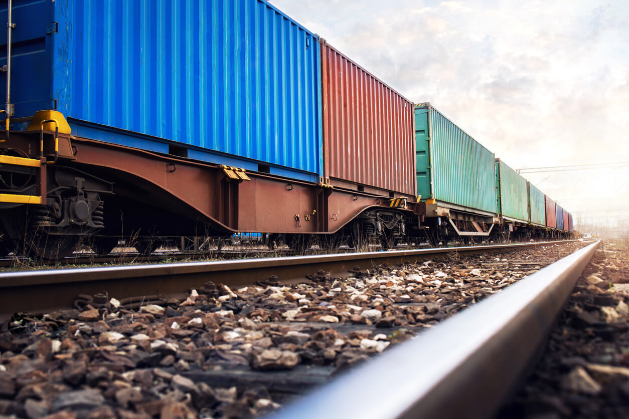 Shipping Containers on Train