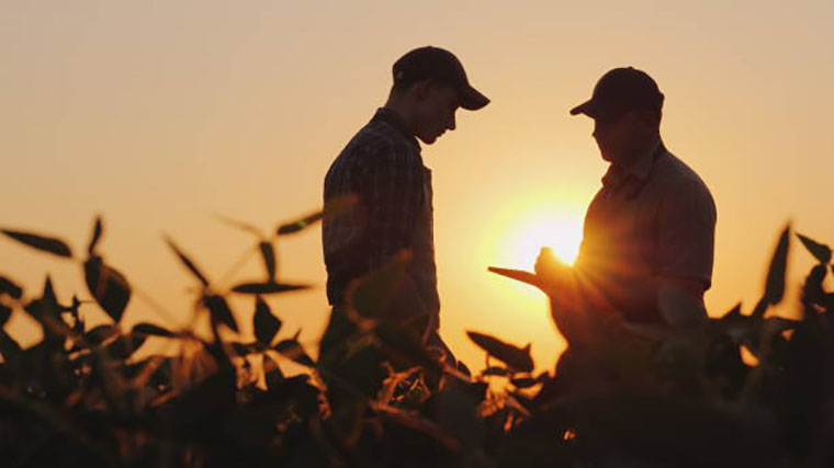 Image of farmer silhouette